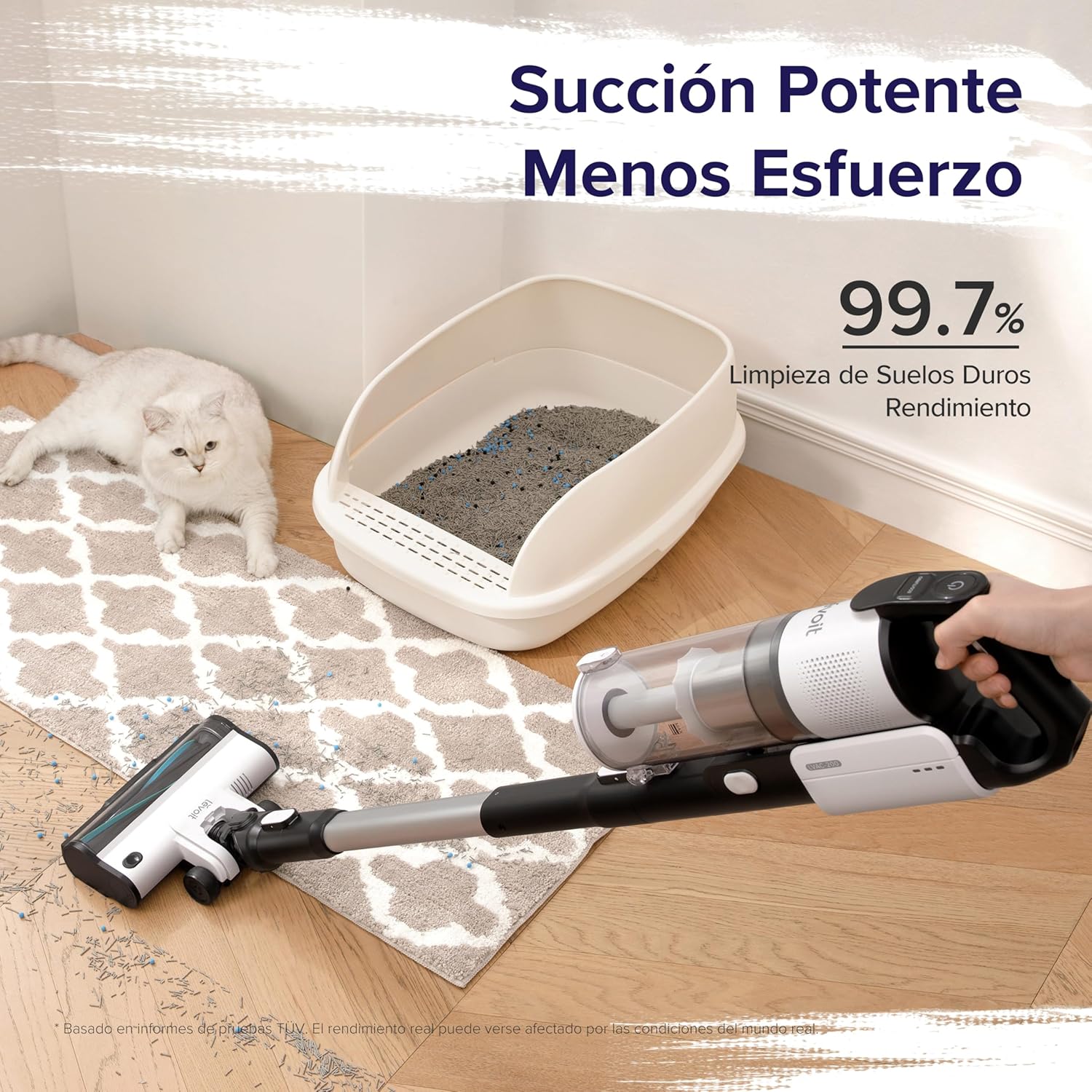LabTEC TW201B - Batteria di ricambio per aspirapolvere Levoit LVAC-200, 22,2 V, 3500 mAh, durata fino a 50 minuti